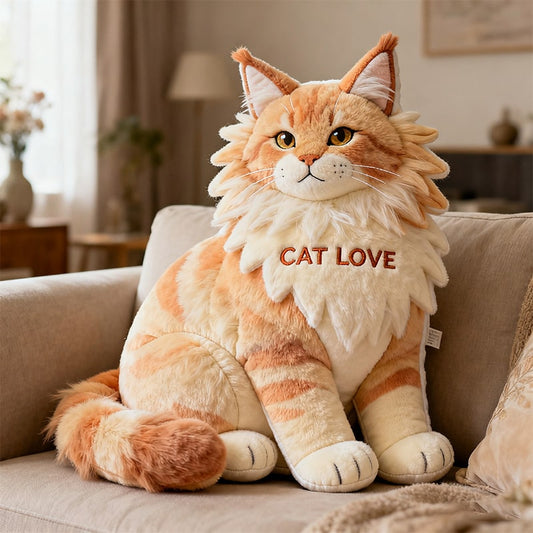 Personalized Maine Coon themed companion pillow