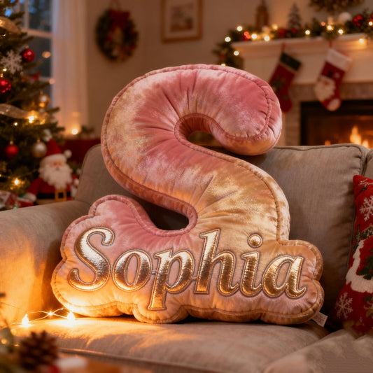 Personalized initial name themed pillow