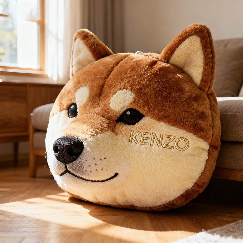 Personalized shiba inu big head shaped pillow