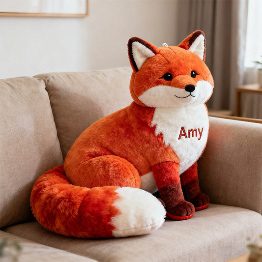 Personalized fox-themed companion pillow