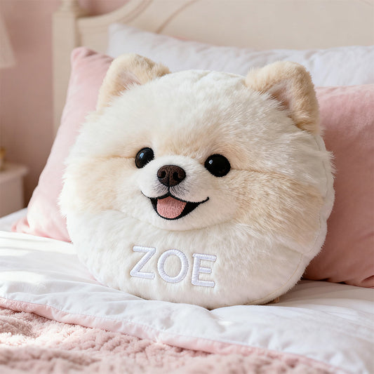 Personalized pomeranian big head shaped pillow