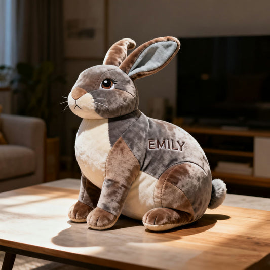 Personalized bunny themed pillow