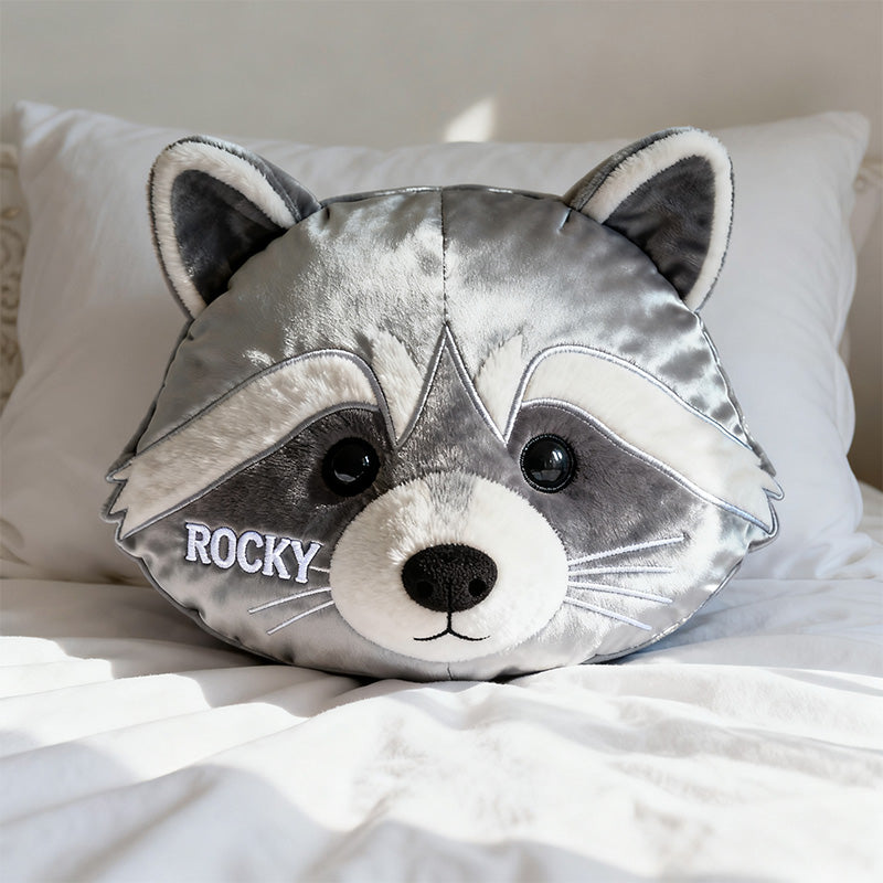Personalized raccoon big head shaped pillow