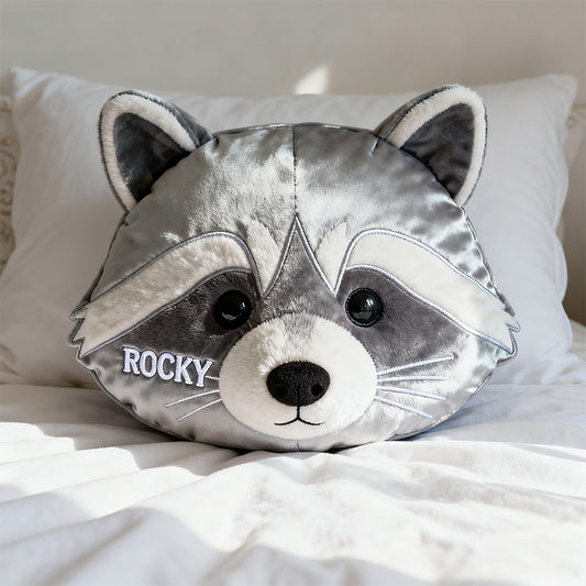 Personalized raccoon big head shaped pillow