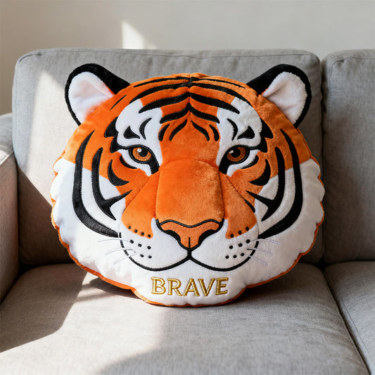 Personalized tiger big head shaped pillow