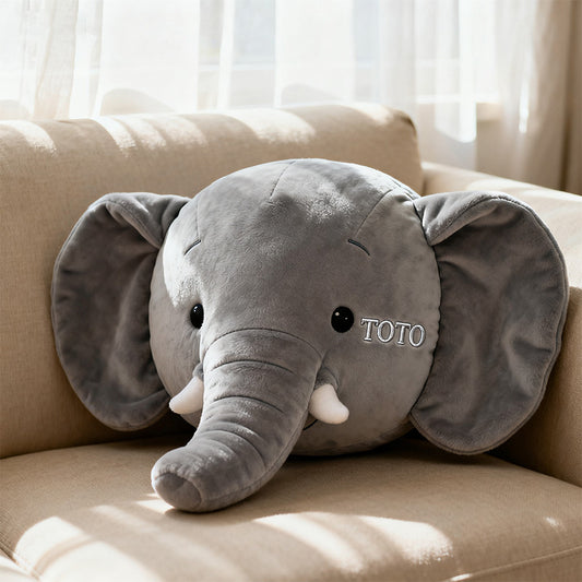 Personalized elephant big head shaped pillow