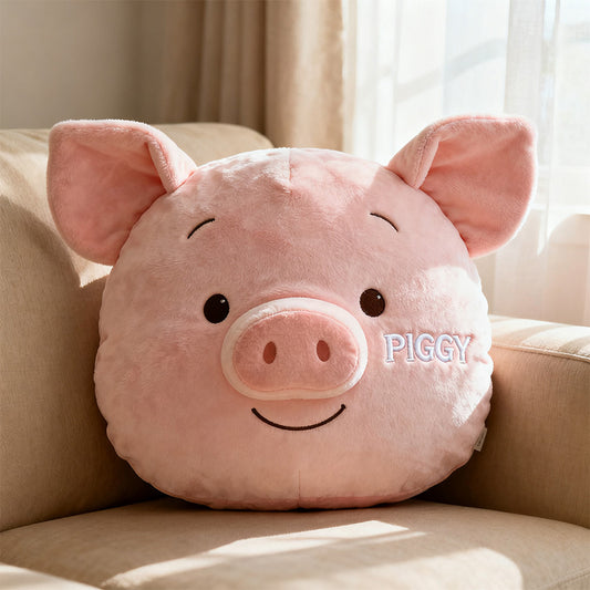 Personalized piggy big head shaped pillow
