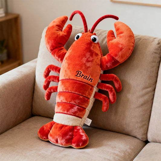Personalized lobster-themed companion pillow