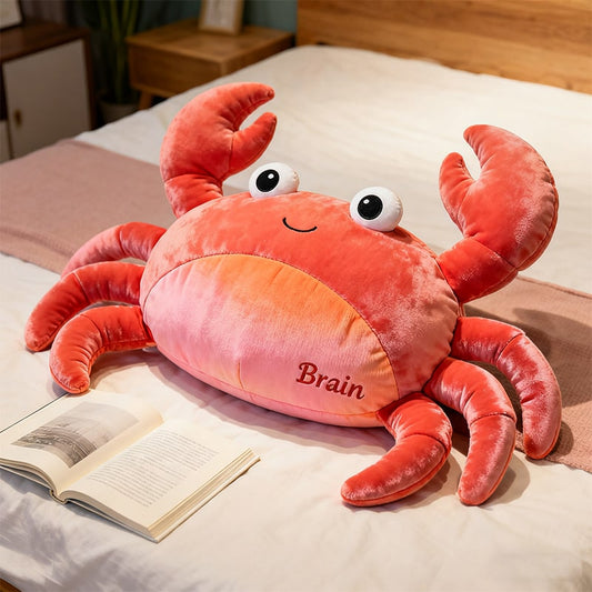 Personalized crab-themed companion pillow