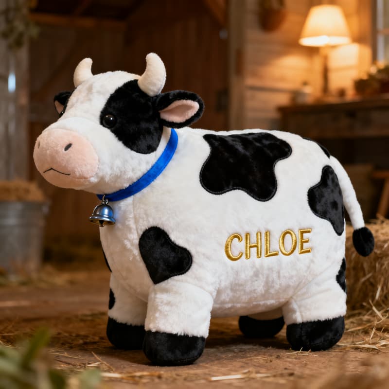 Personalized Cow Plush Pillow