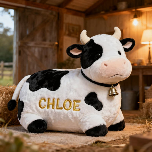 Personalized Cow Plush Pillow