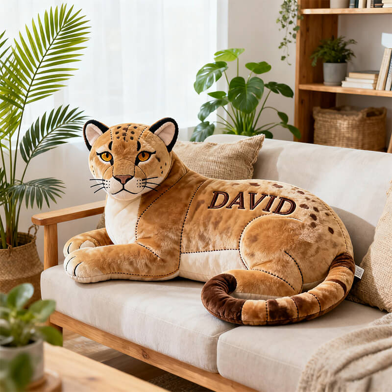 Personalized Cougar Shaped Pillow