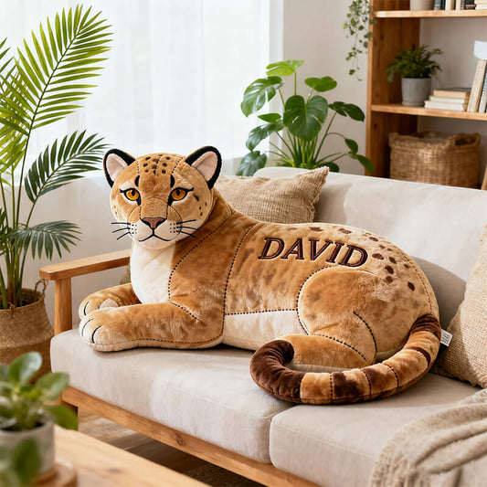 Personalized Cougar Shaped Pillow