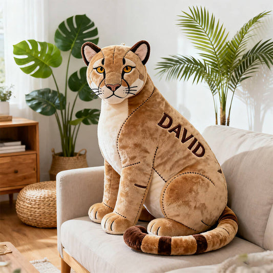 Personalized Cougar Shaped Pillow