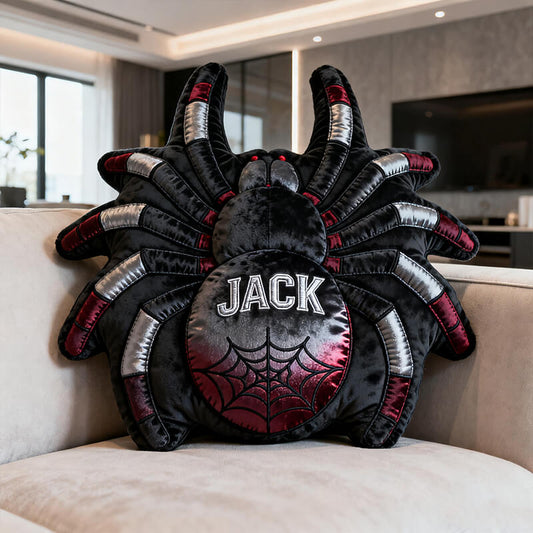 Personalized spider-themed pillow