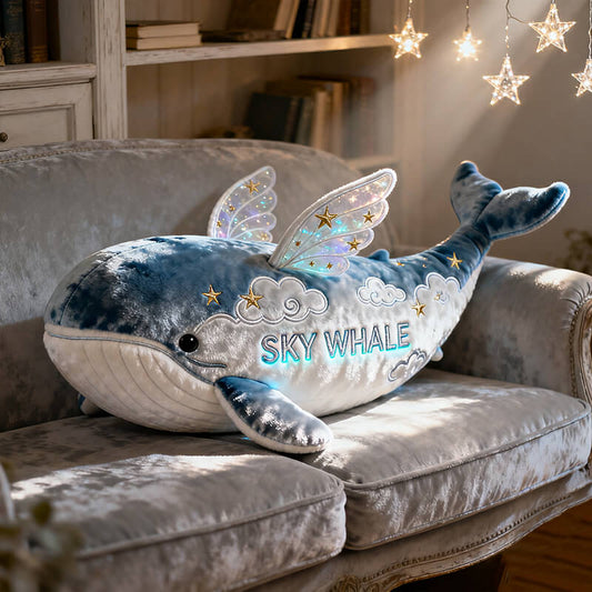 Personalized whale wing themed pillow