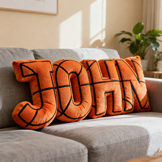 Personalized basketball name pillow
