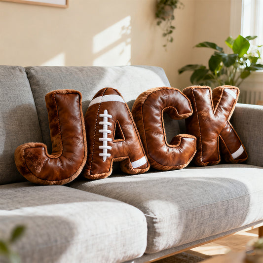 Personalized football name pillow