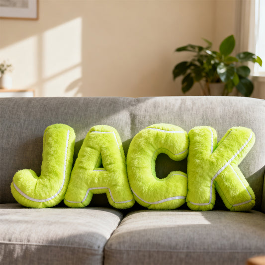 Personalized tennis name pillow