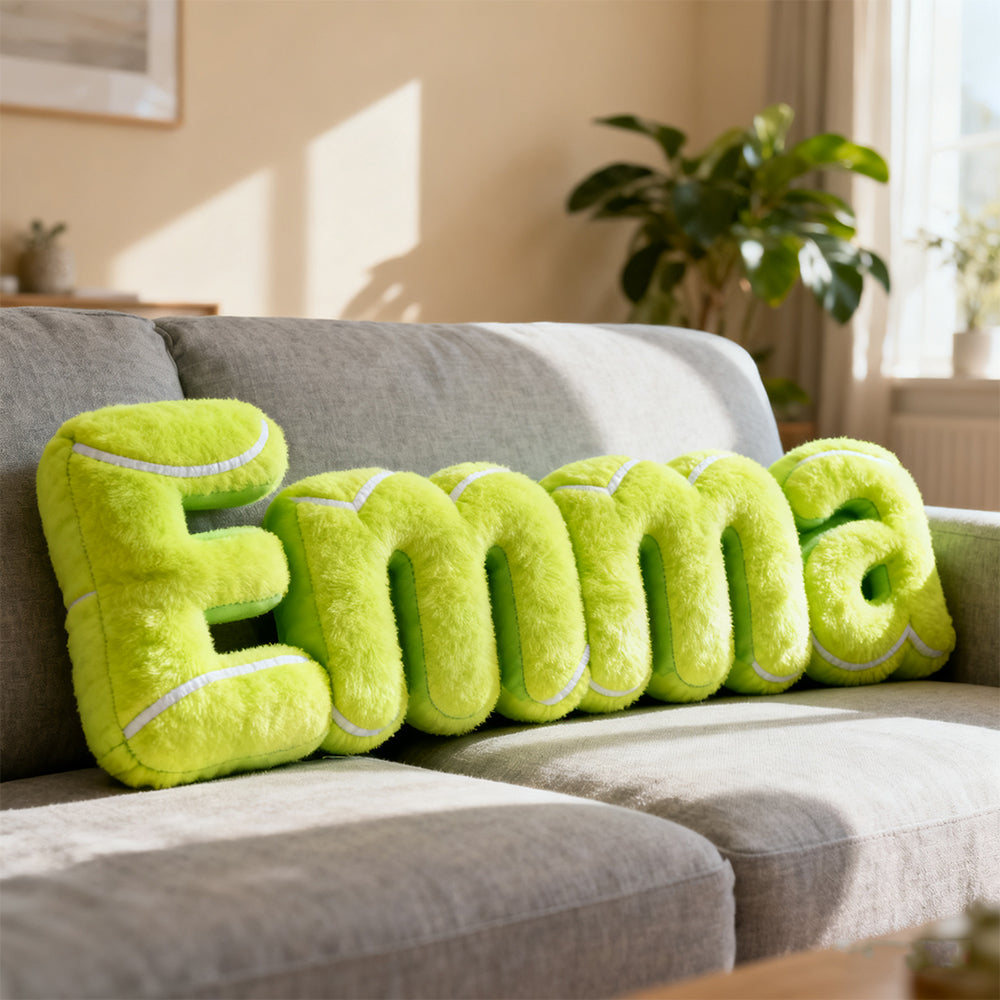 Personalized tennis name pillow