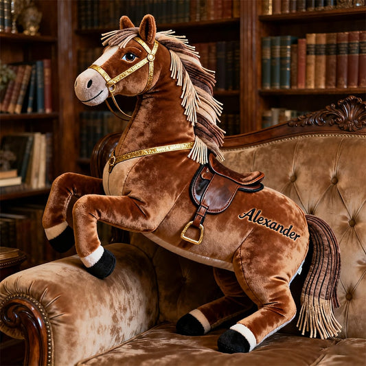 Personalized horse-themed companion pillow