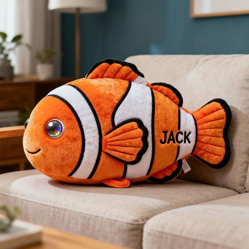 Personalized Ocean Clownfish Themed Pillow