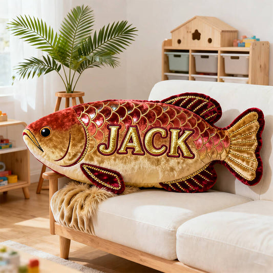 Personalized dragon fish shaped pillow