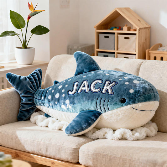 Personalized whale shark shaped pillow