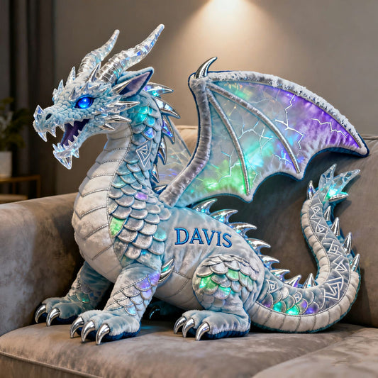 Personalized ancient ice dragon shape pillow