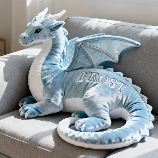 Personalized frost dragon - themed pillow