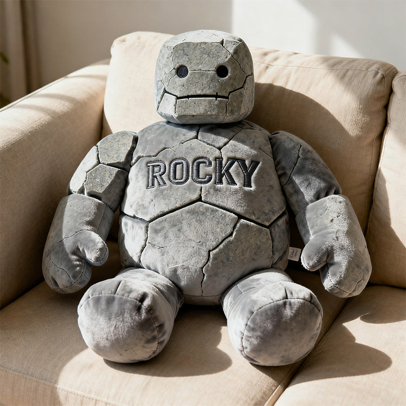 Personalized stone golem - themed pillow