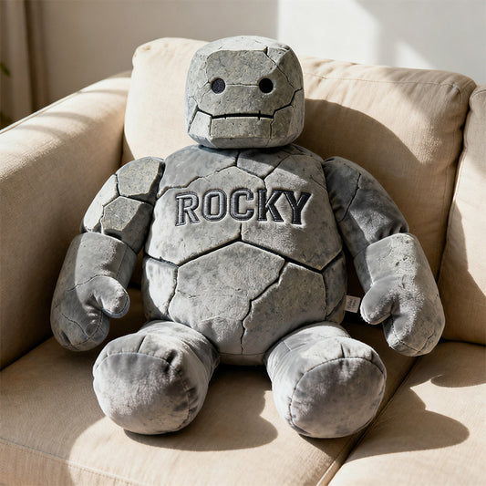 Personalized stone golem - themed pillow
