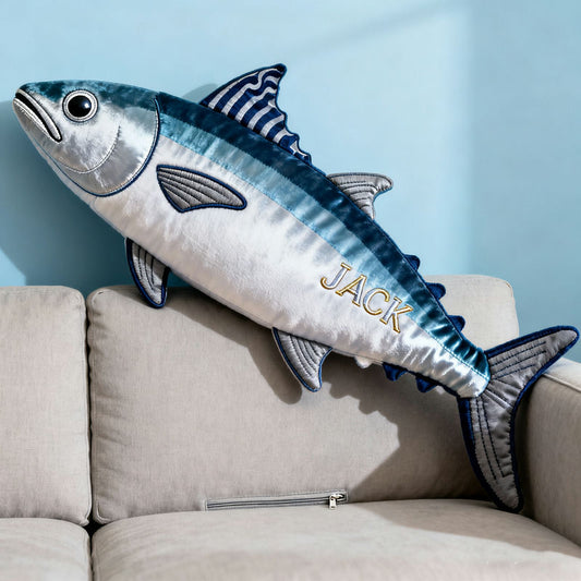 Personalized Mackerel Shaped Pillow