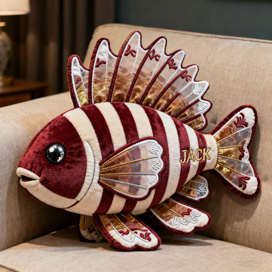 Personalized lionfish pillow