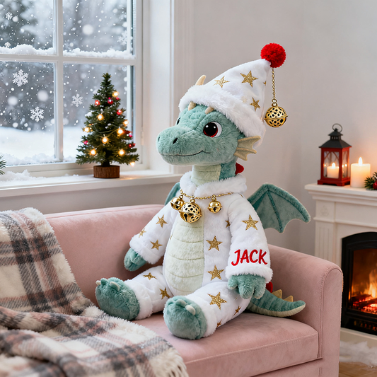 Personalized Christmas themed dragon pillow