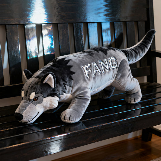 Personalized wolf - themed pillow