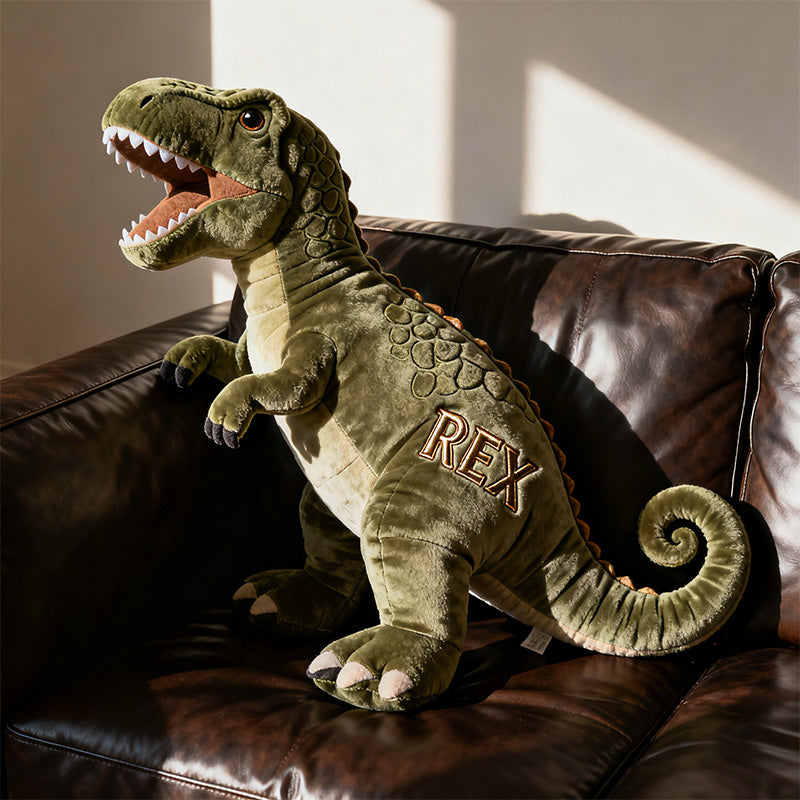 Personalized dinosaur - themed pillow