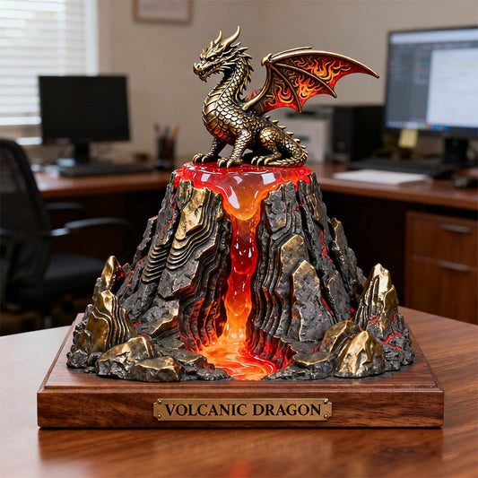 Personalized volcano dragon themed desktop