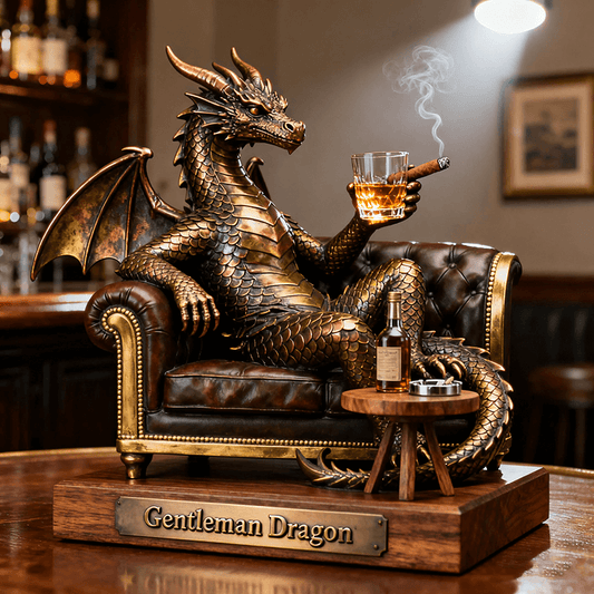 Personalized whiskey and cigar themed dragon
