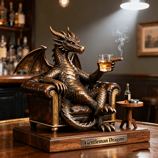 Personalized whiskey and cigar themed dragon