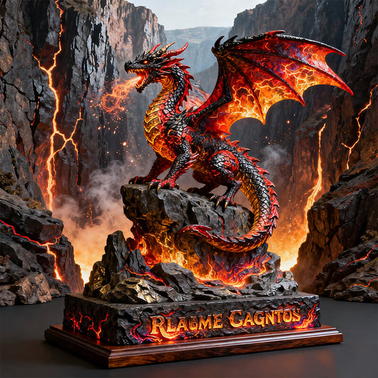 Personalized flame dragon canyon themed