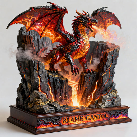 Personalized flame dragon canyon themed