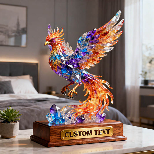 Personalized colored crystal retro phoenix