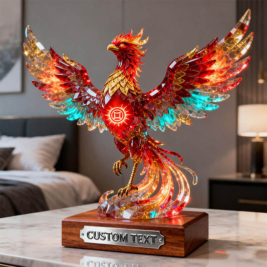 Personalized colored crystal retro phoenix