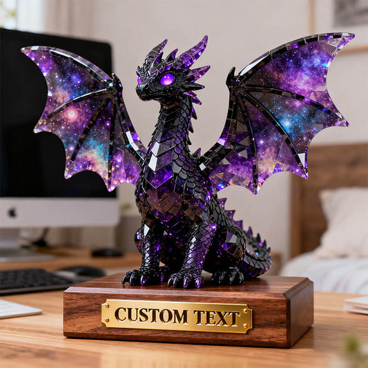Personalized star-themed colorful crystal dragon