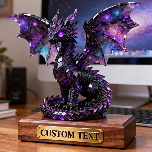 Personalized star-themed colorful crystal dragon