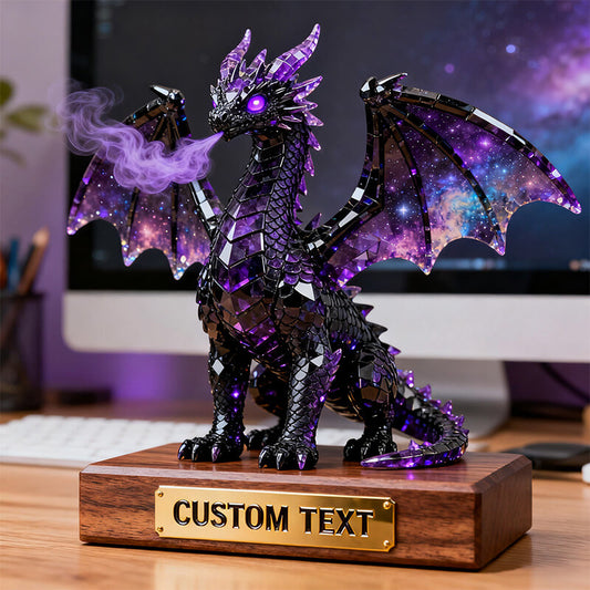 Personalized star-themed colorful crystal dragon