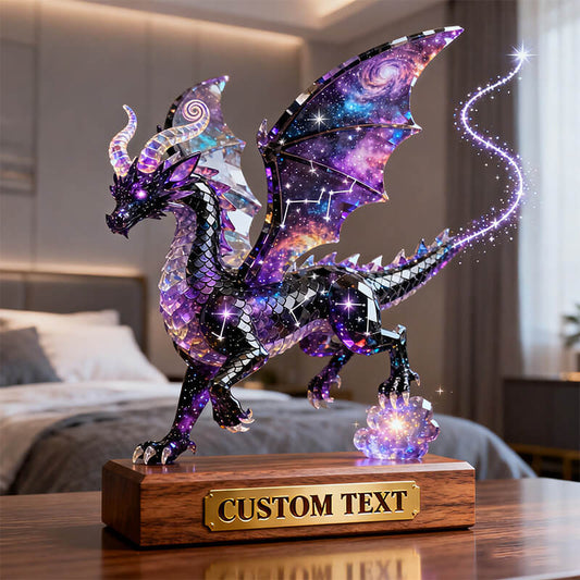 Personalized constellation-themed colorful crystal dragon