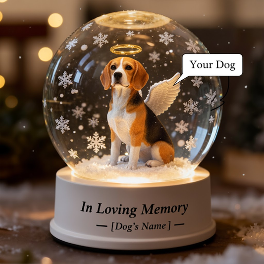 In Memory of Beagle – Custom Dog Angel Acrylic Keepsake Gift