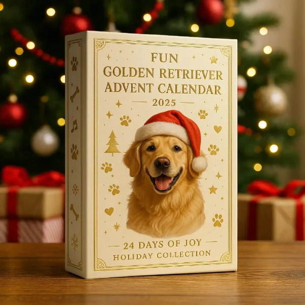 Funny Golden Retriever Advent Calendar 2025